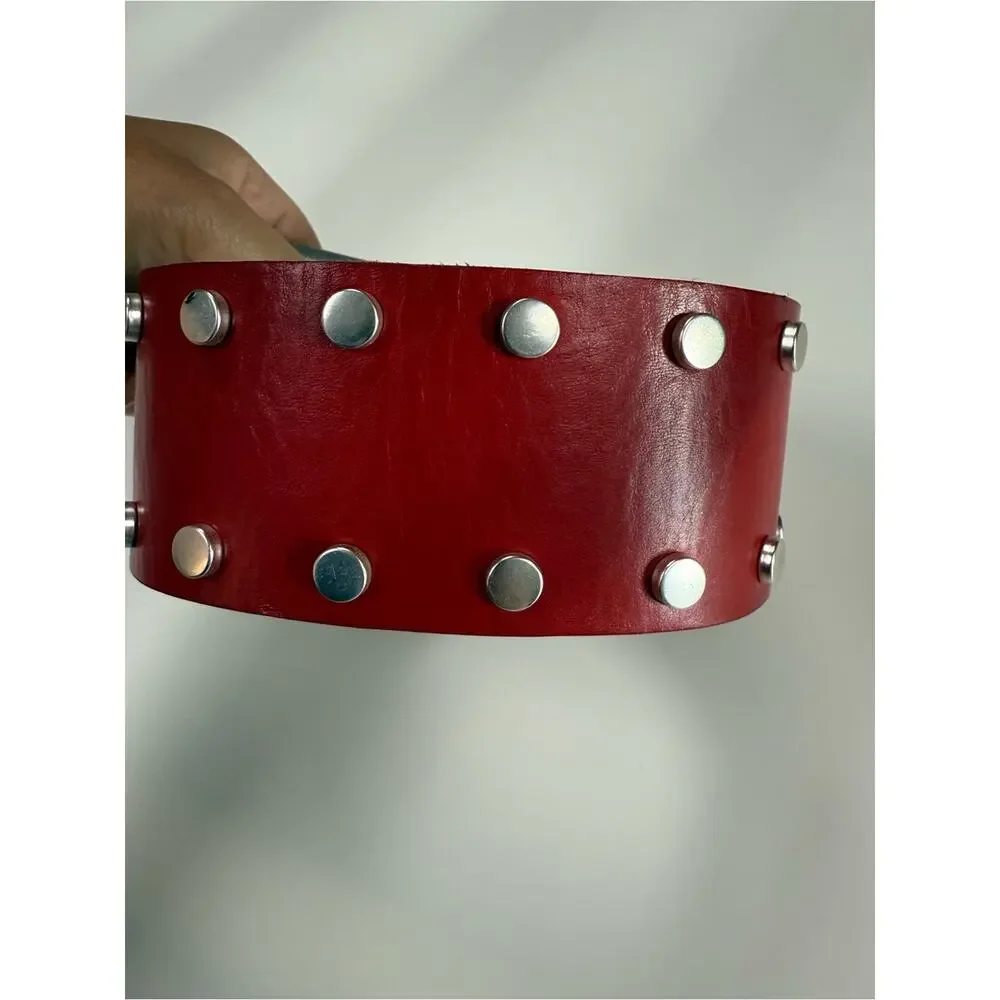Free People Hex Belt Red
